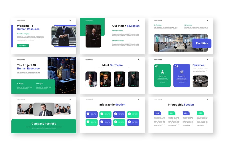 人力资源-业务PPT模板 (PPTX)