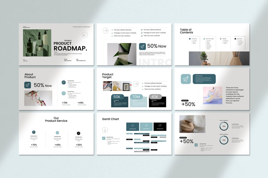 产品路线图演示PPT模板（PPTX）