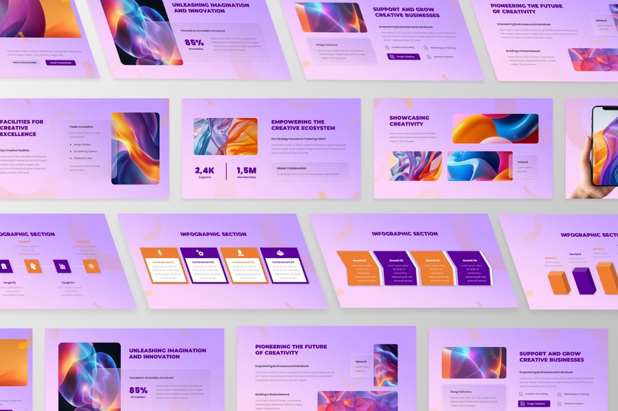 创意产业-渐变 PPT模板 (PPTX)