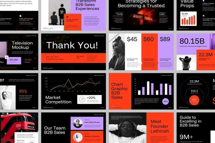 B2B 销售PPT模板 (PPTX)