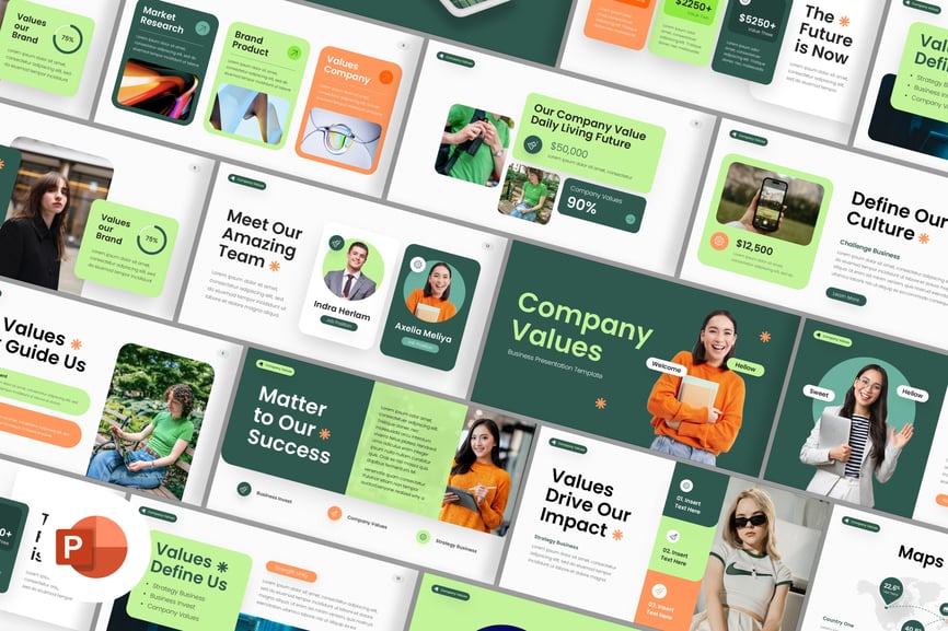 公司价值观PPT模板 (PPTX)