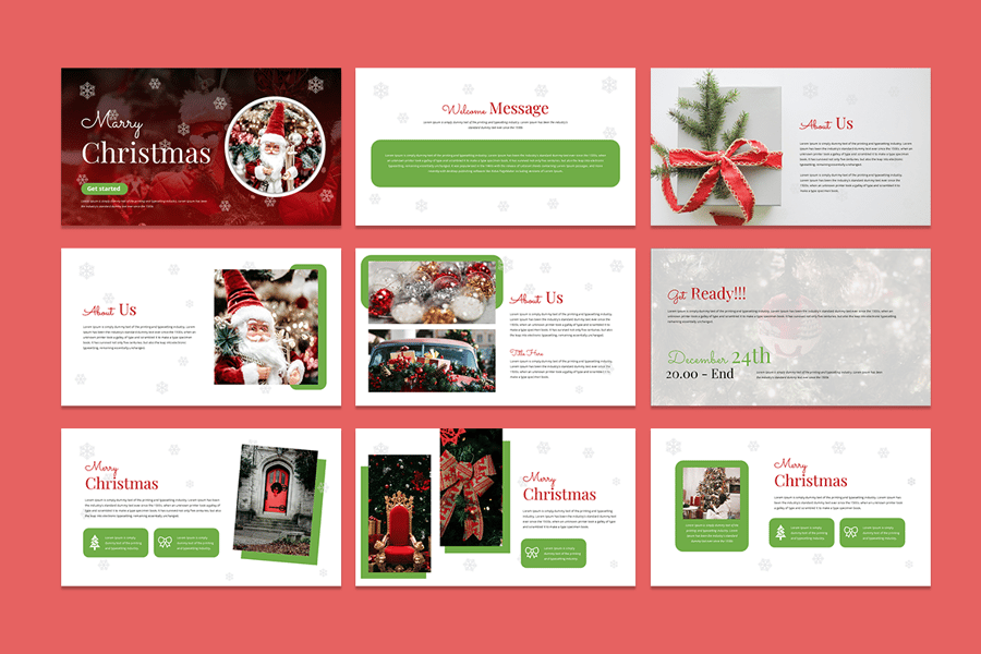 圣诞快乐PPT模板 (PPTX)