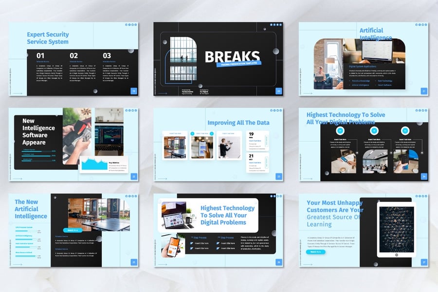 技术PPT模板 (PPTX)