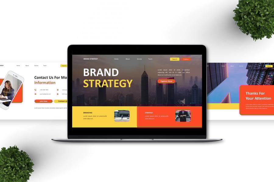 品牌战略 – 商业PPT模板 (PPTX)