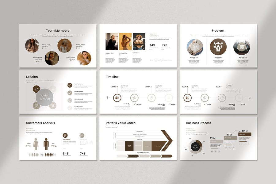 极简主义启动演示PPT模板 (PPTX)