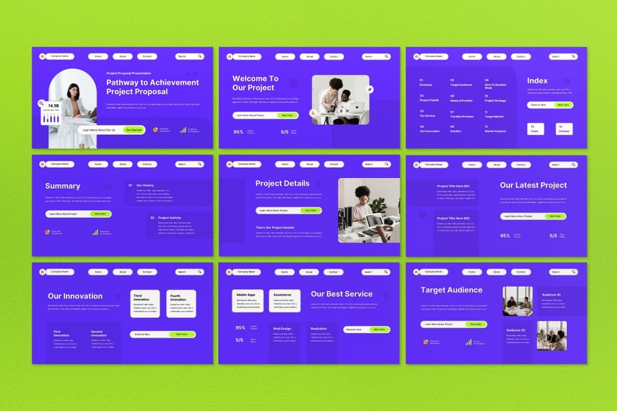 紫色现代商业提案PPT模板 (PPT)