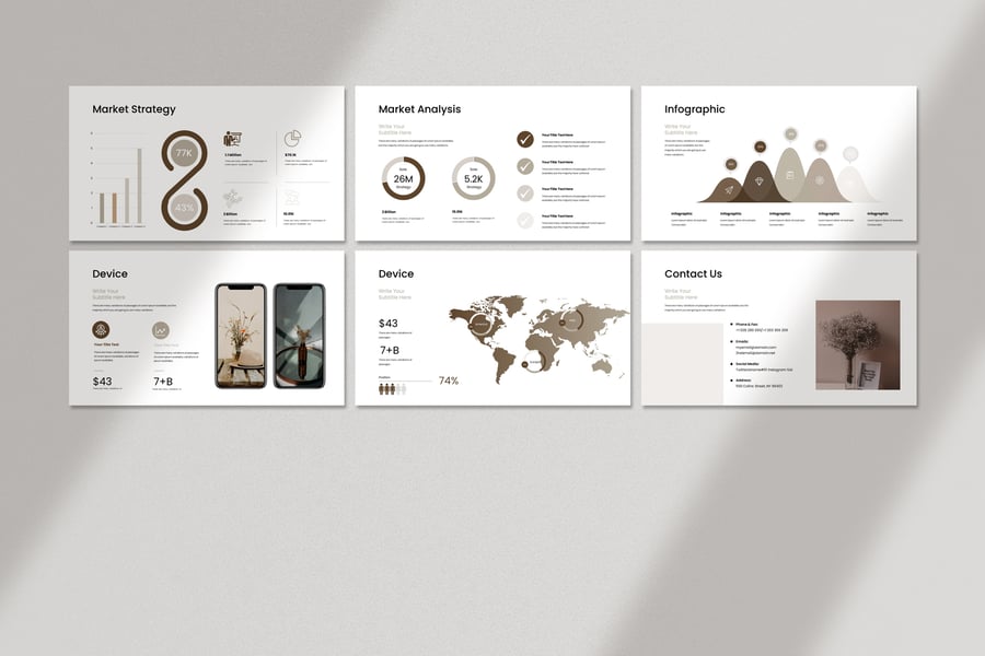 极简主义启动演示PPT模板 (PPTX)