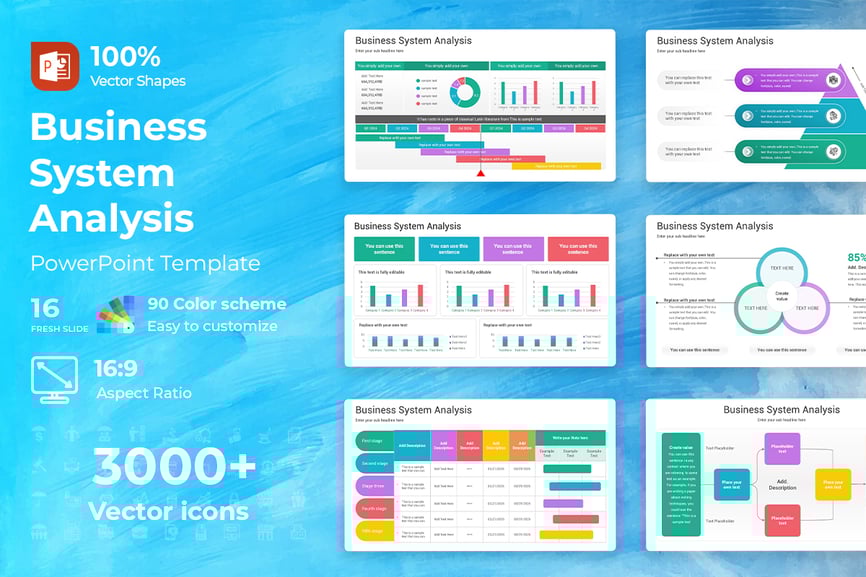业务系统分析PPT模板 (PPTX)
