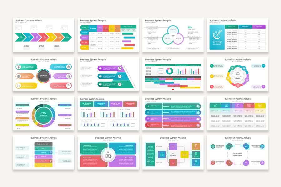 业务系统分析PPT模板 (PPTX)