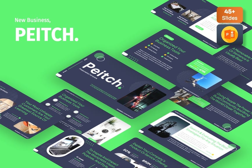 作品集、摄影，也可用于个人作品集PPT模板 (PPTX)