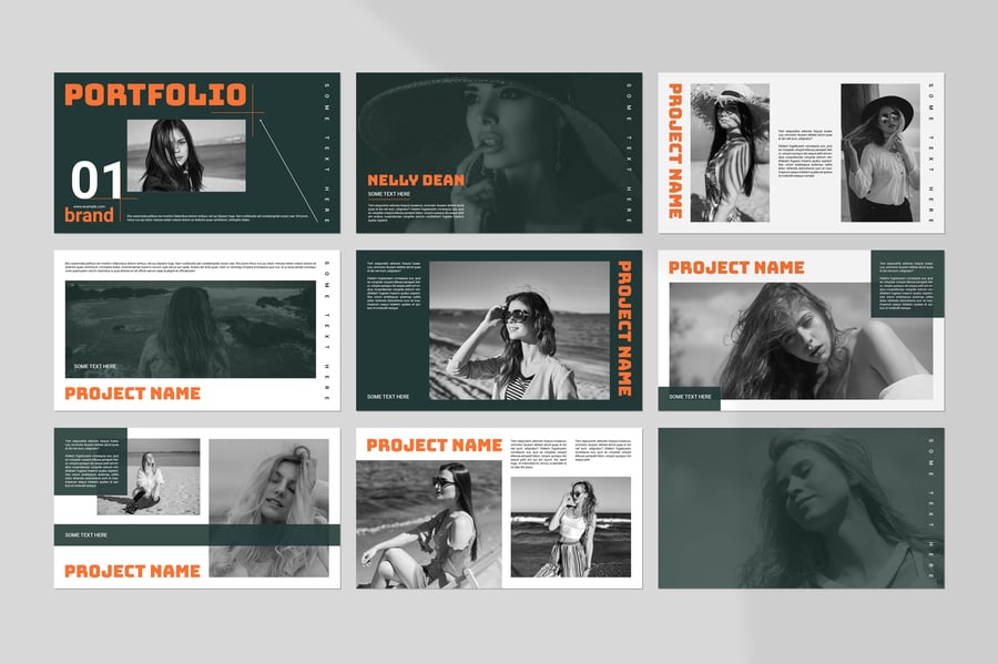 作品集PPT模板 (PPTX)