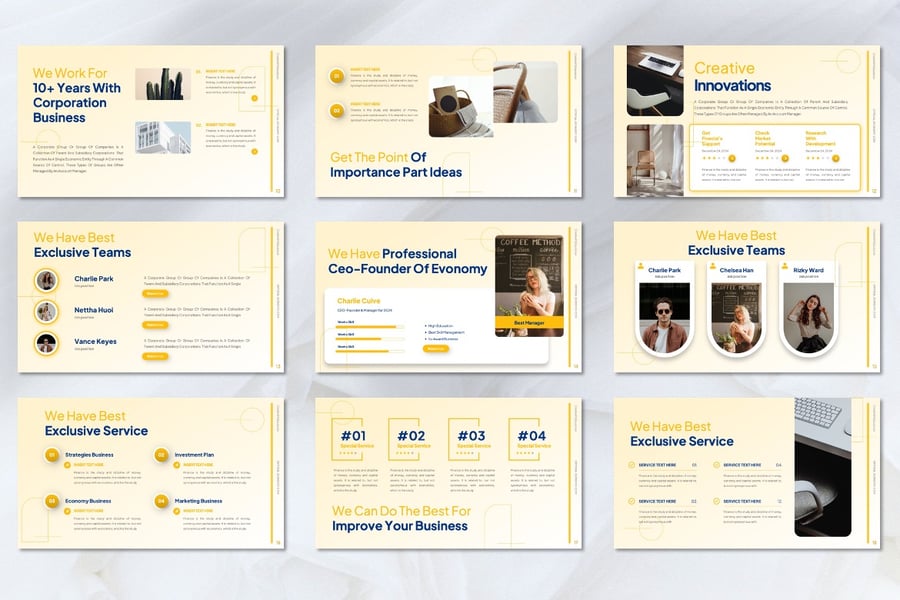 经济PowerPoint模板 (PPTX)