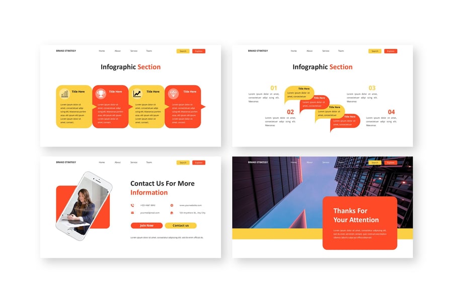 品牌战略 – 商业PPT模板 (PPTX)