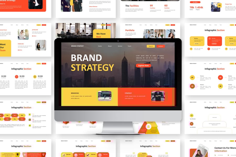 品牌战略 – 商业PPT模板 (PPTX)