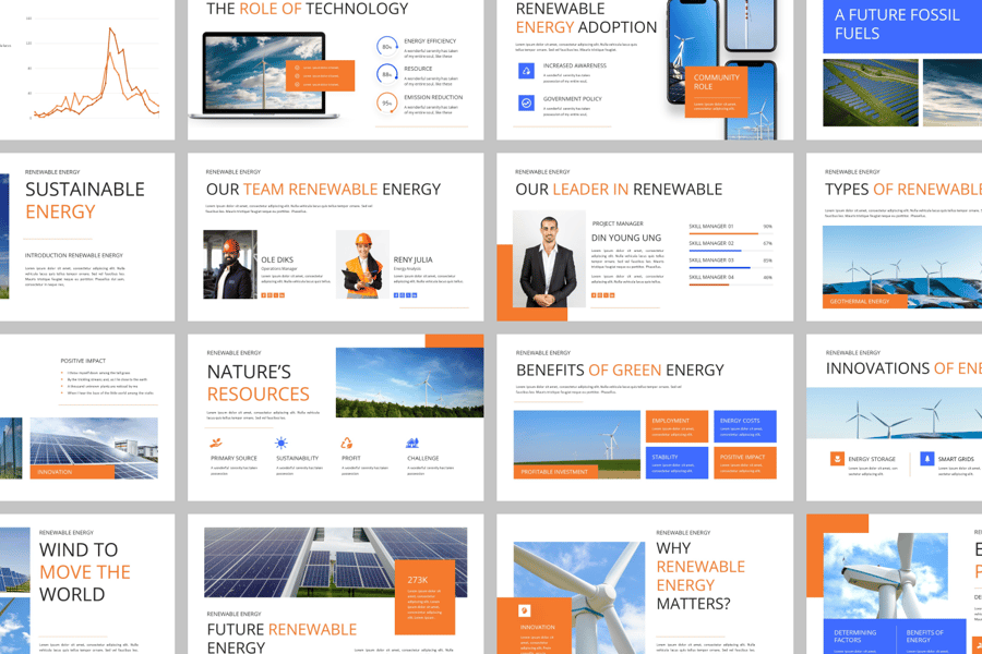 可再生能源PPT模板 (PPTX)