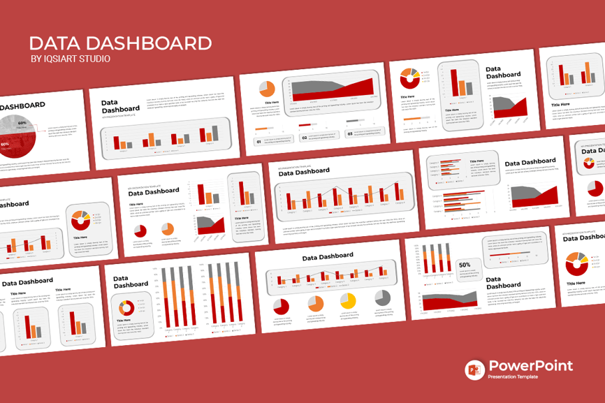 数据仪表板PPT模板 (PPTX)