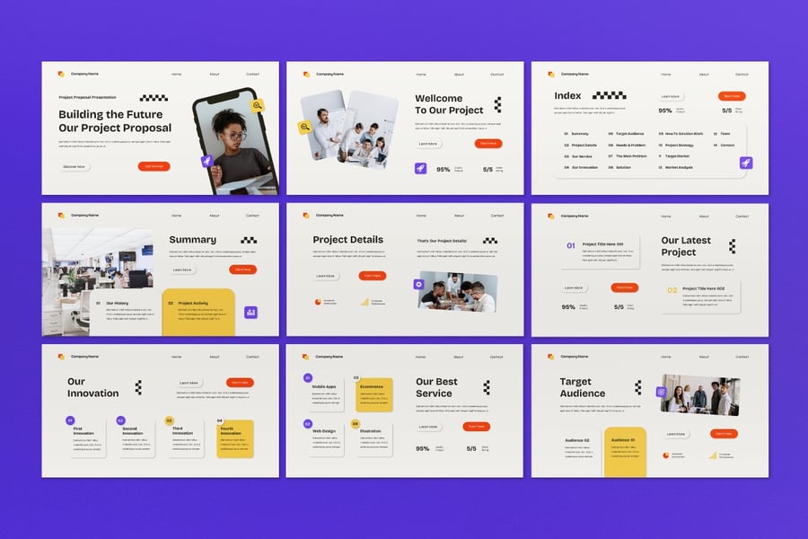 奶油色现代商业提案PPT模板 (PPT)
