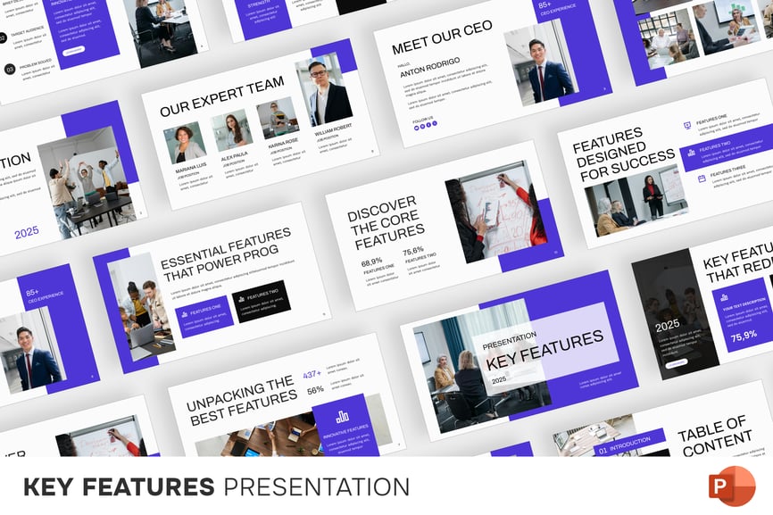 主要特点宣传PPT模板 (PPTX)