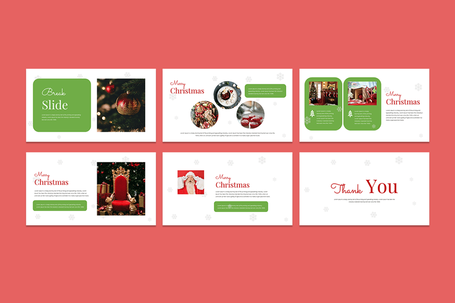 圣诞快乐PPT模板 (PPTX)