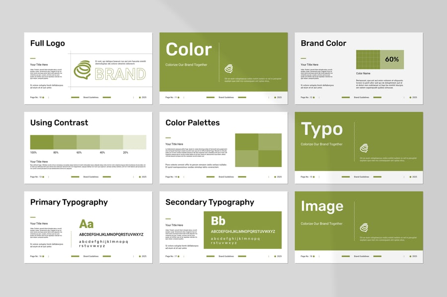 品牌指南 PPT模板 (PPTX)
