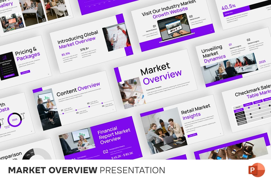 市场概况PPT模板 (PPTX)