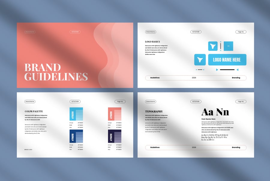 品牌指南PPT模板 (PPTX)