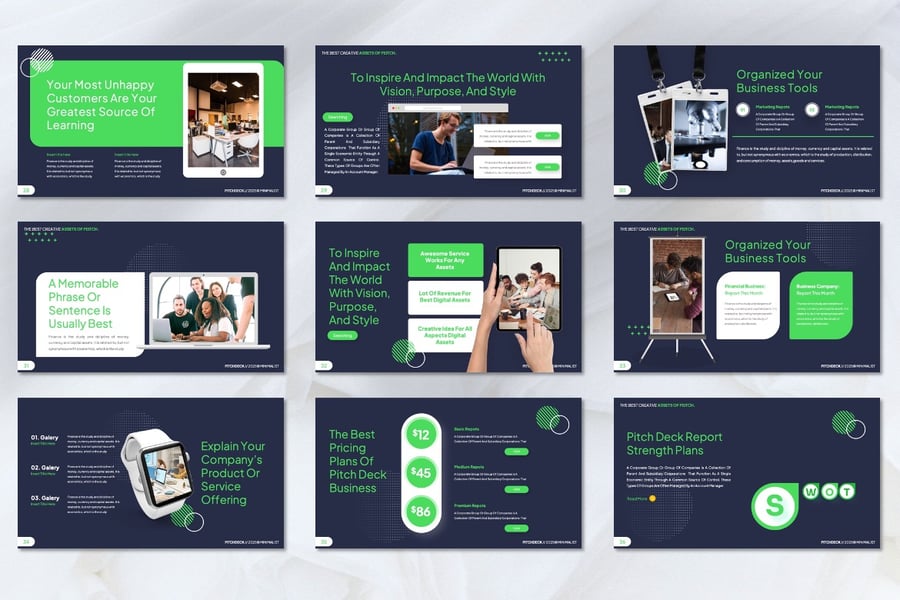 作品集、摄影，也可用于个人作品集PPT模板 (PPTX)