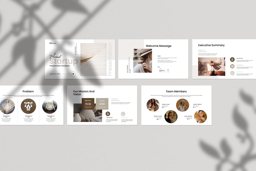 极简主义启动演示PPT模板 (PPTX)