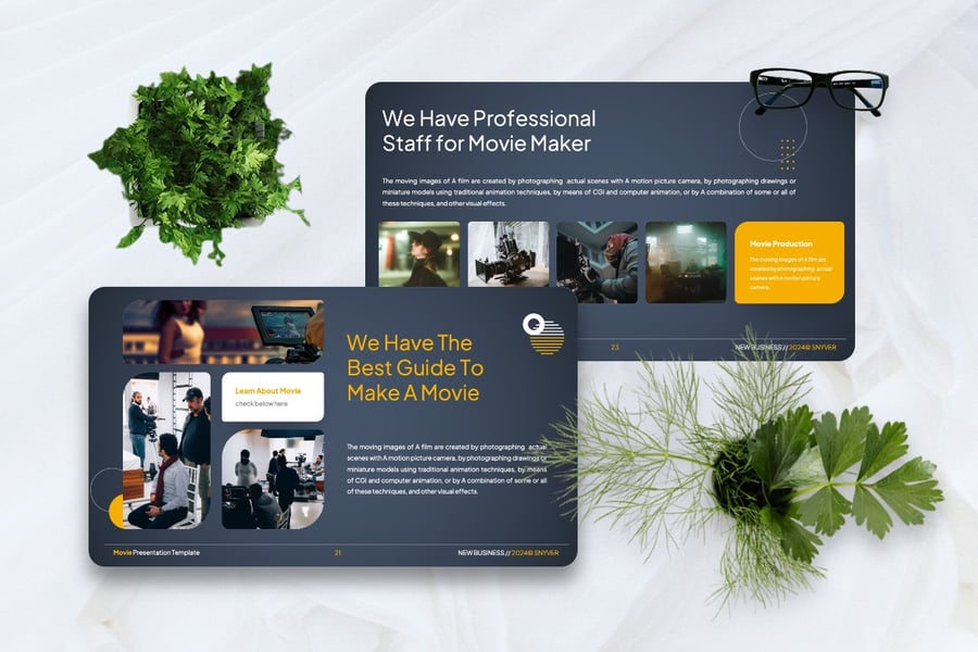 电影制作 PPT模板 (PPTX)