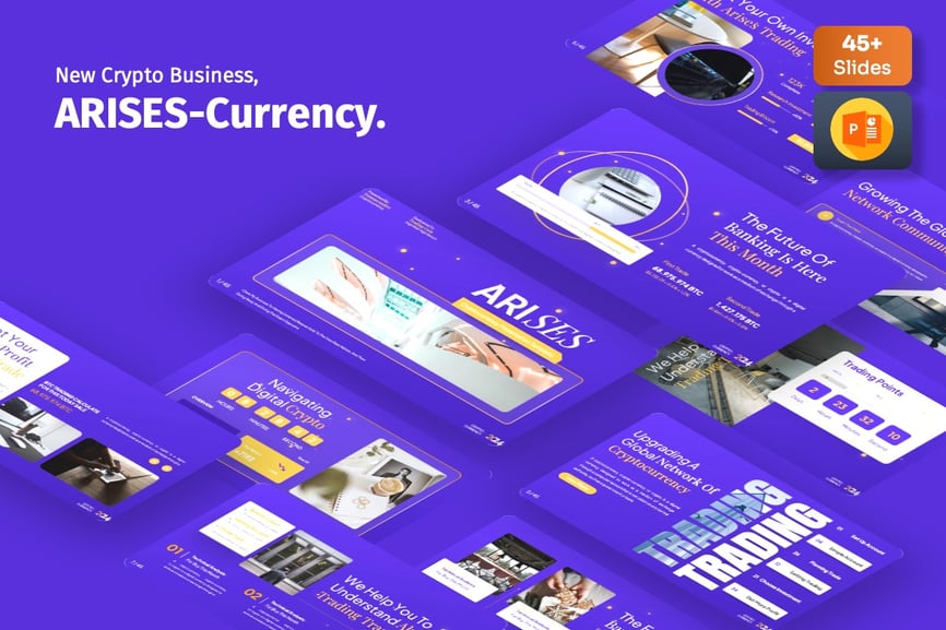 加密货币 Powerpoint 模板 (PPTX)