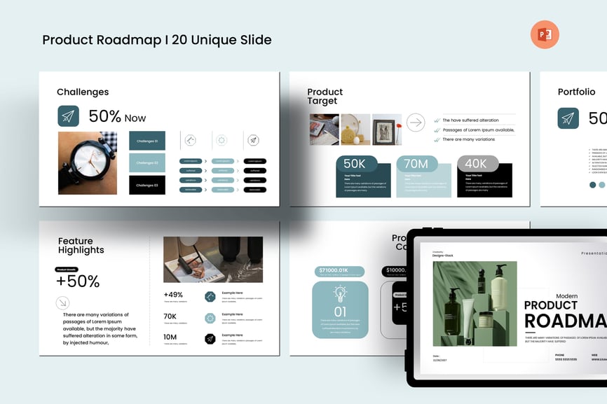 产品路线图演示PPT模板（PPTX）