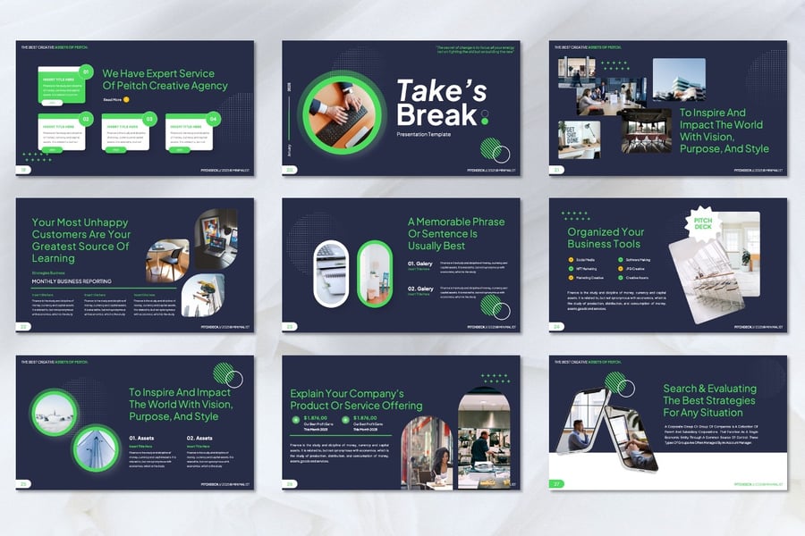 作品集、摄影，也可用于个人作品集PPT模板 (PPTX)