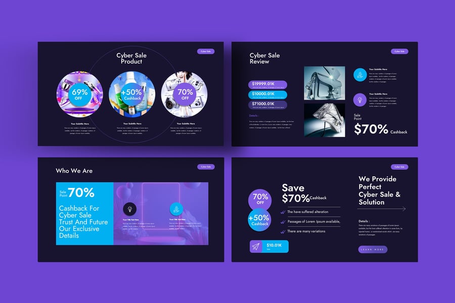 数字网络销售PPT模板 (PPTX)