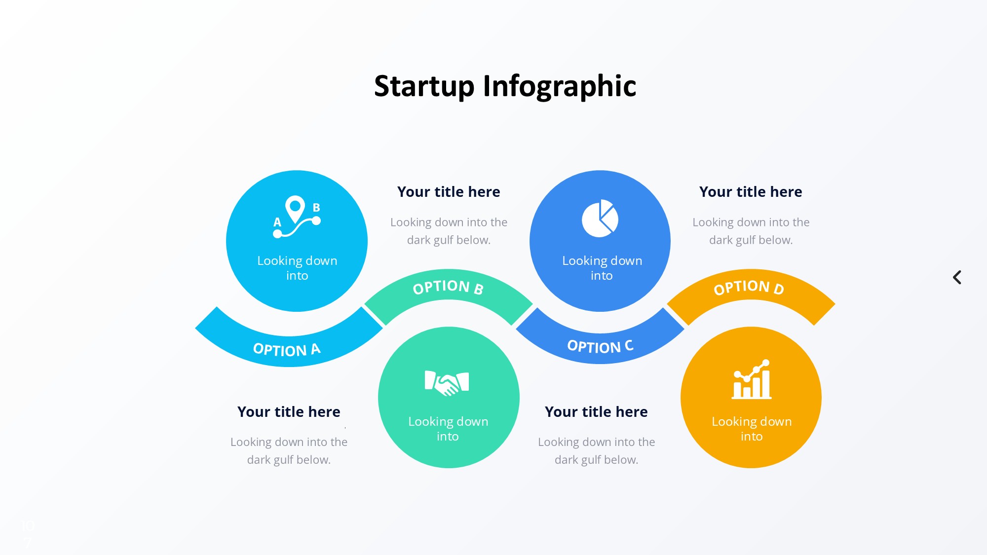 火箭图形信息图示PPT模板