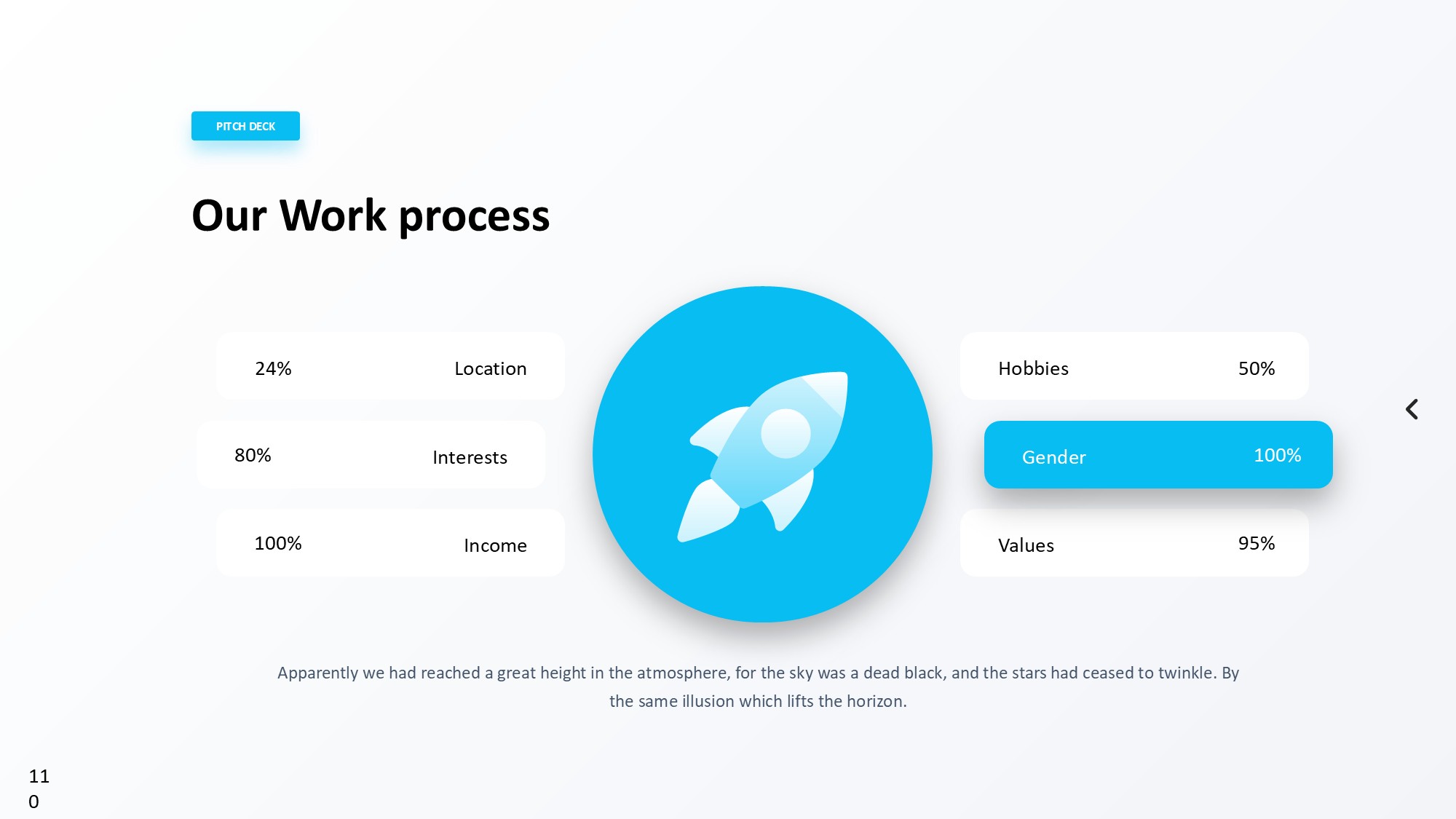 火箭图形信息图示PPT模板