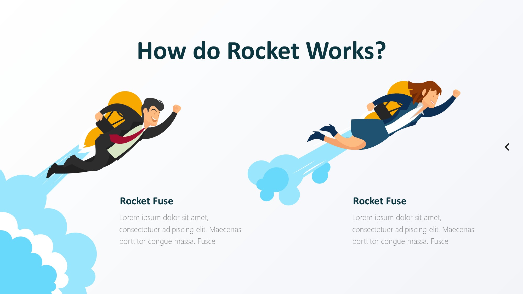 火箭图形信息图示PPT模板