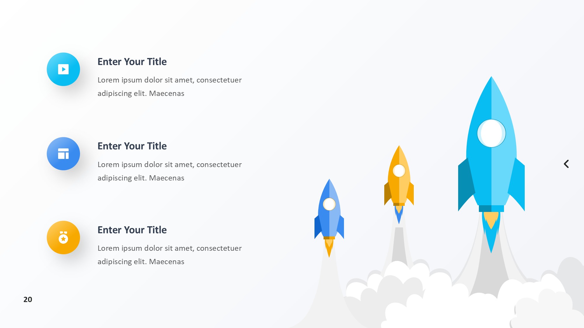火箭图形信息图示PPT模板