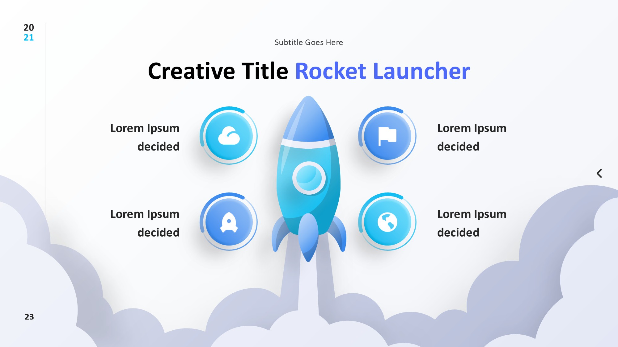 火箭图形信息图示PPT模板