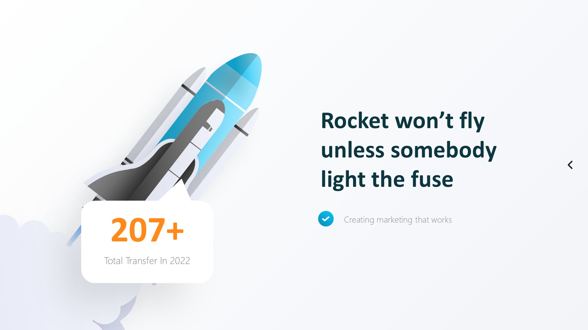 火箭图形信息图示PPT模板