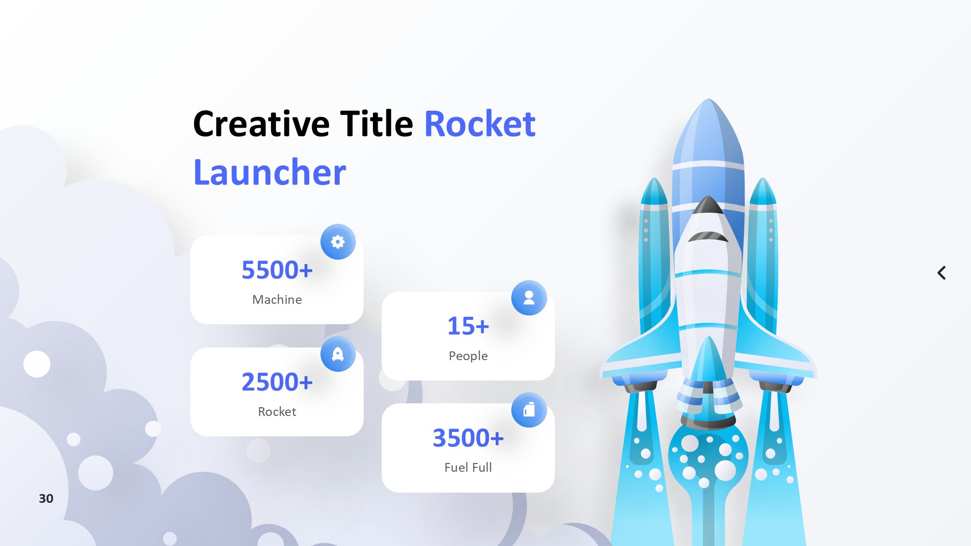 火箭图形信息图示PPT模板