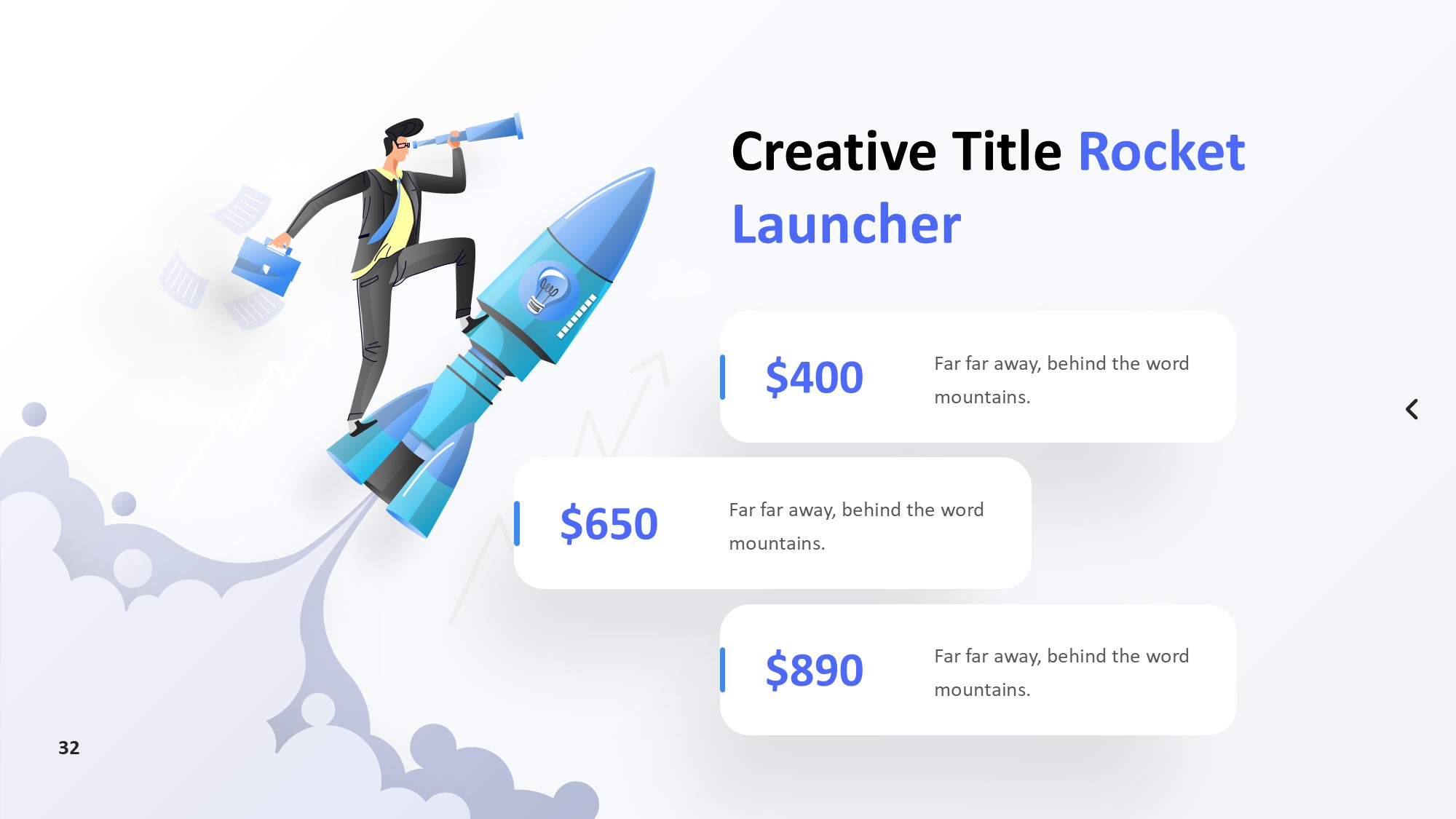 火箭图形信息图示PPT模板