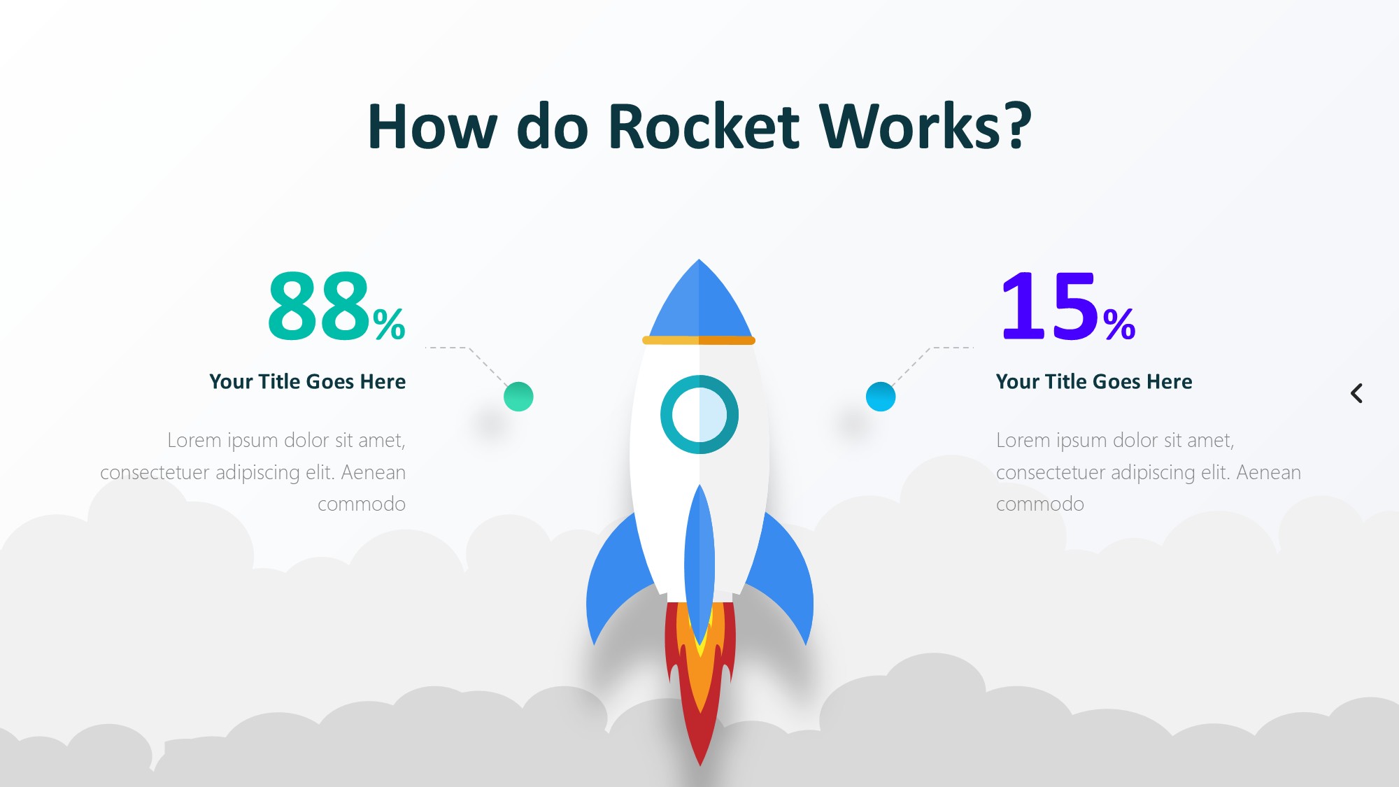 火箭图形信息图示PPT模板