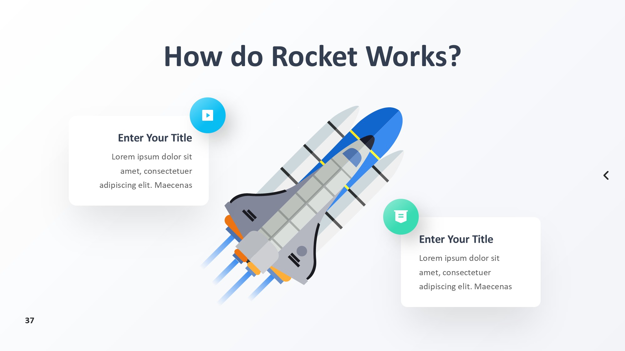 火箭图形信息图示PPT模板