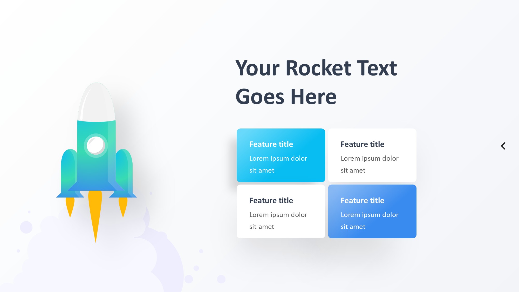火箭图形信息图示PPT模板