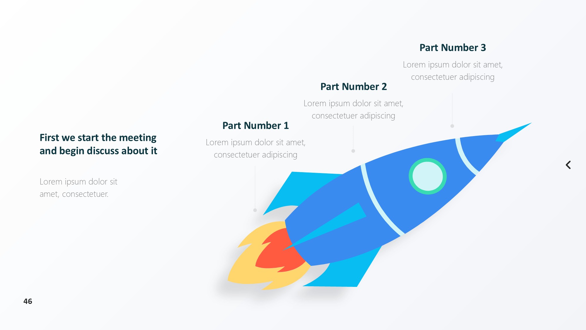 火箭图形信息图示PPT模板