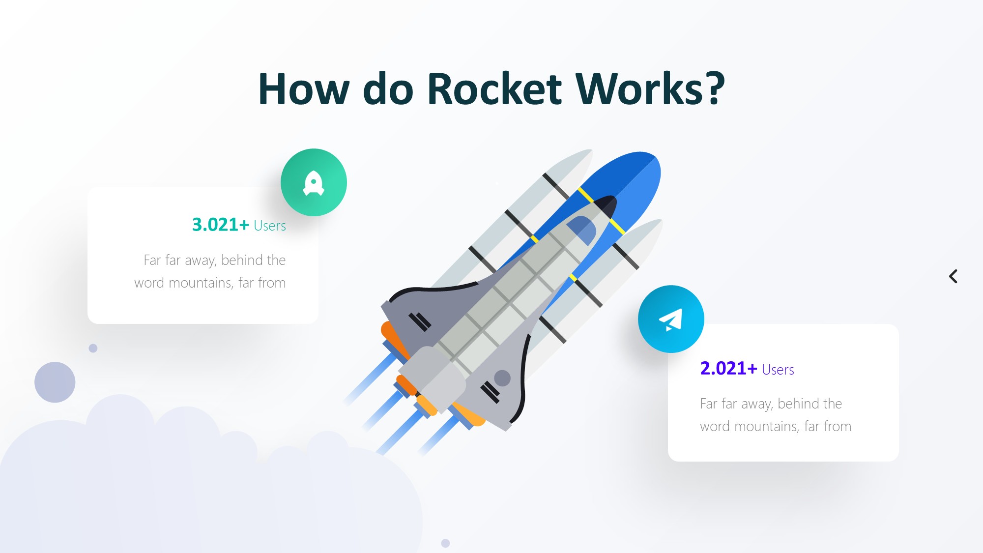 火箭图形信息图示PPT模板