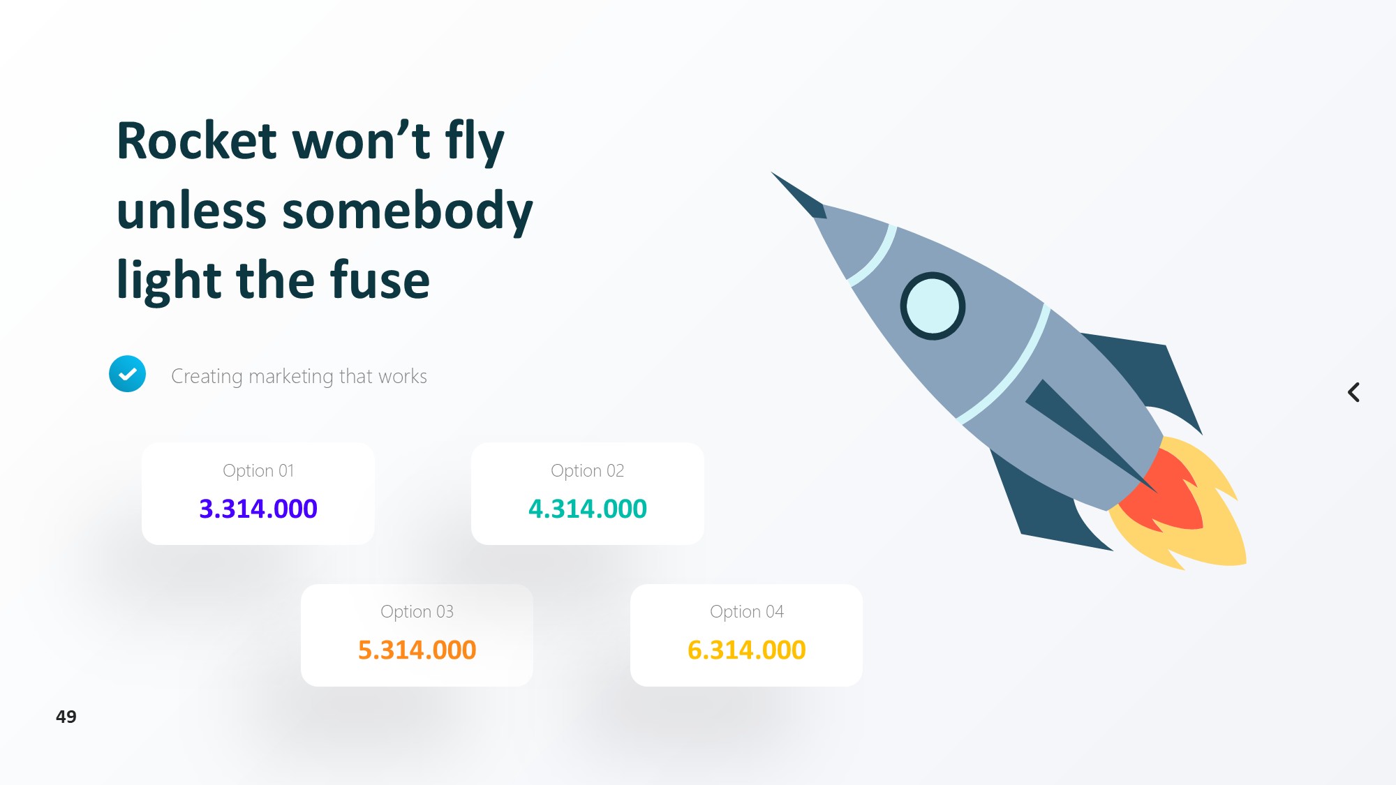 火箭图形信息图示PPT模板