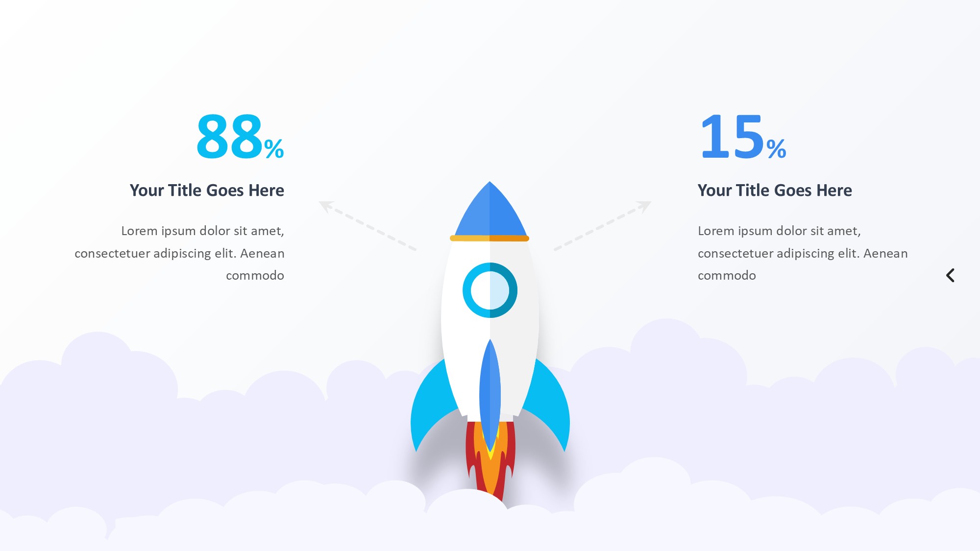 火箭图形信息图示PPT模板