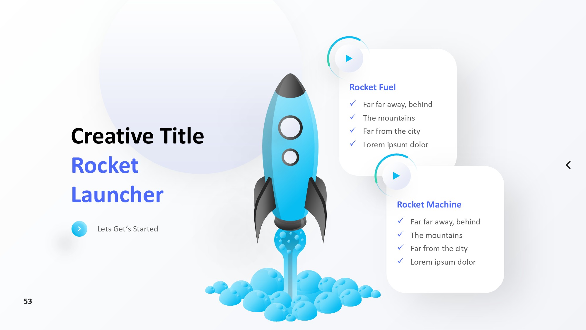 火箭图形信息图示PPT模板