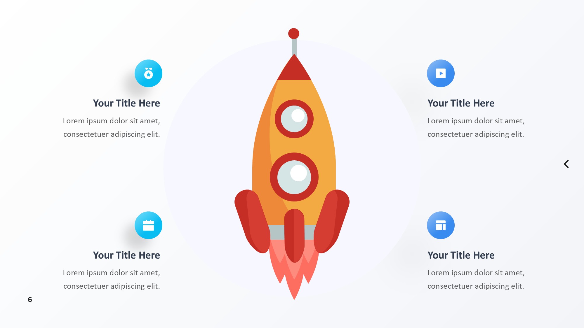 火箭图形信息图示PPT模板